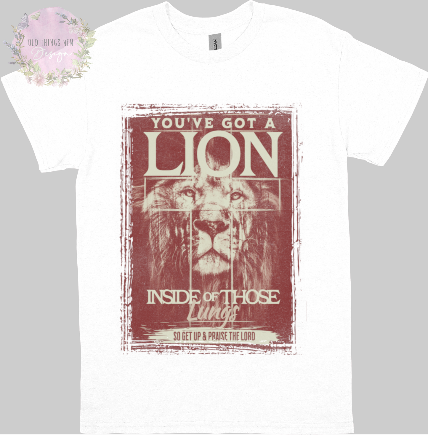 You've Got A Lion Vintage Rock Adults T-Shirt (Red)