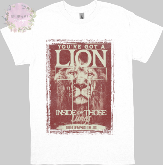 You've Got A Lion Vintage Rock Kids T-Shirt (Red)