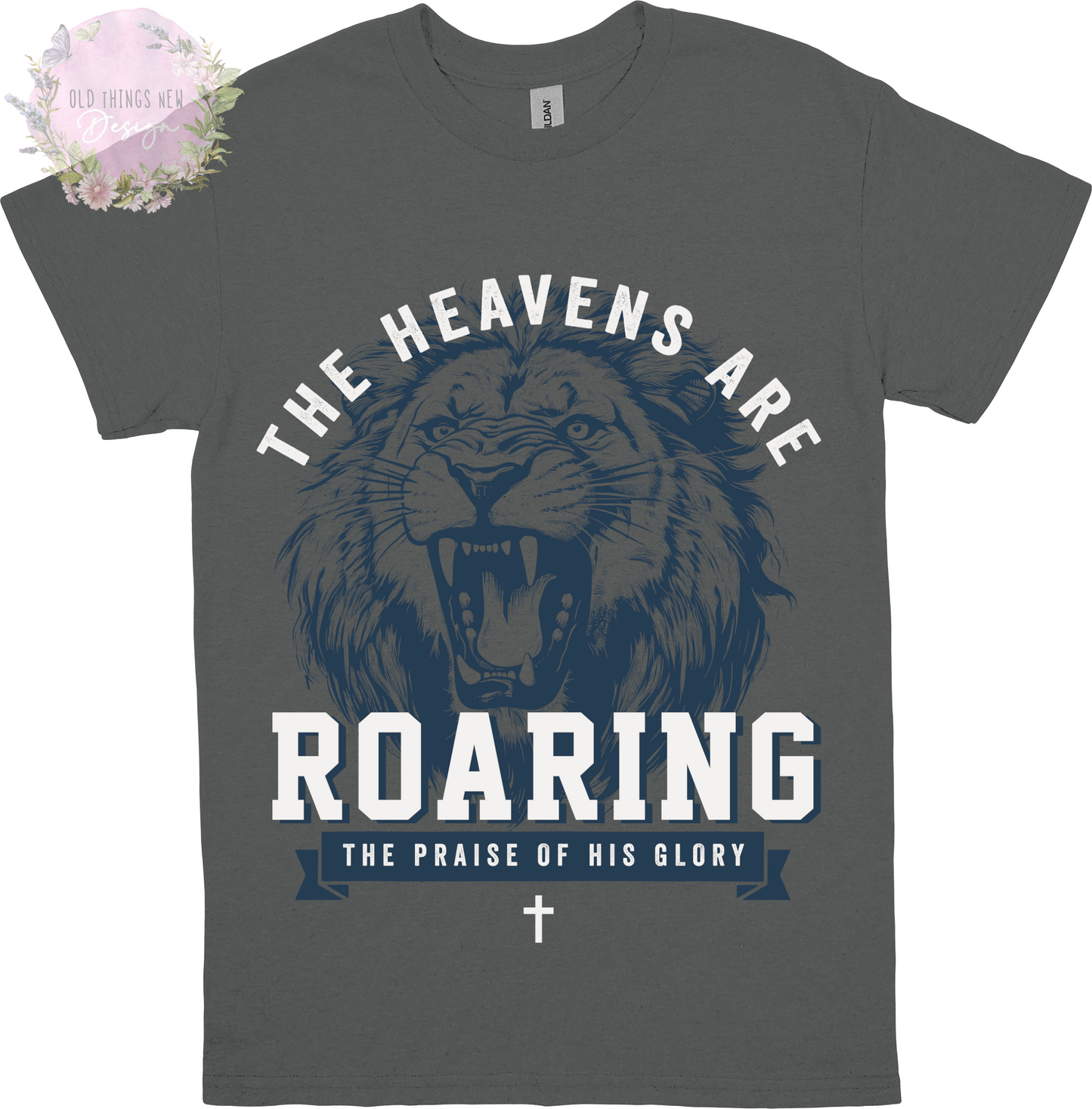 The Heavens Are Roaring Lion (White) Adults T-Shirt